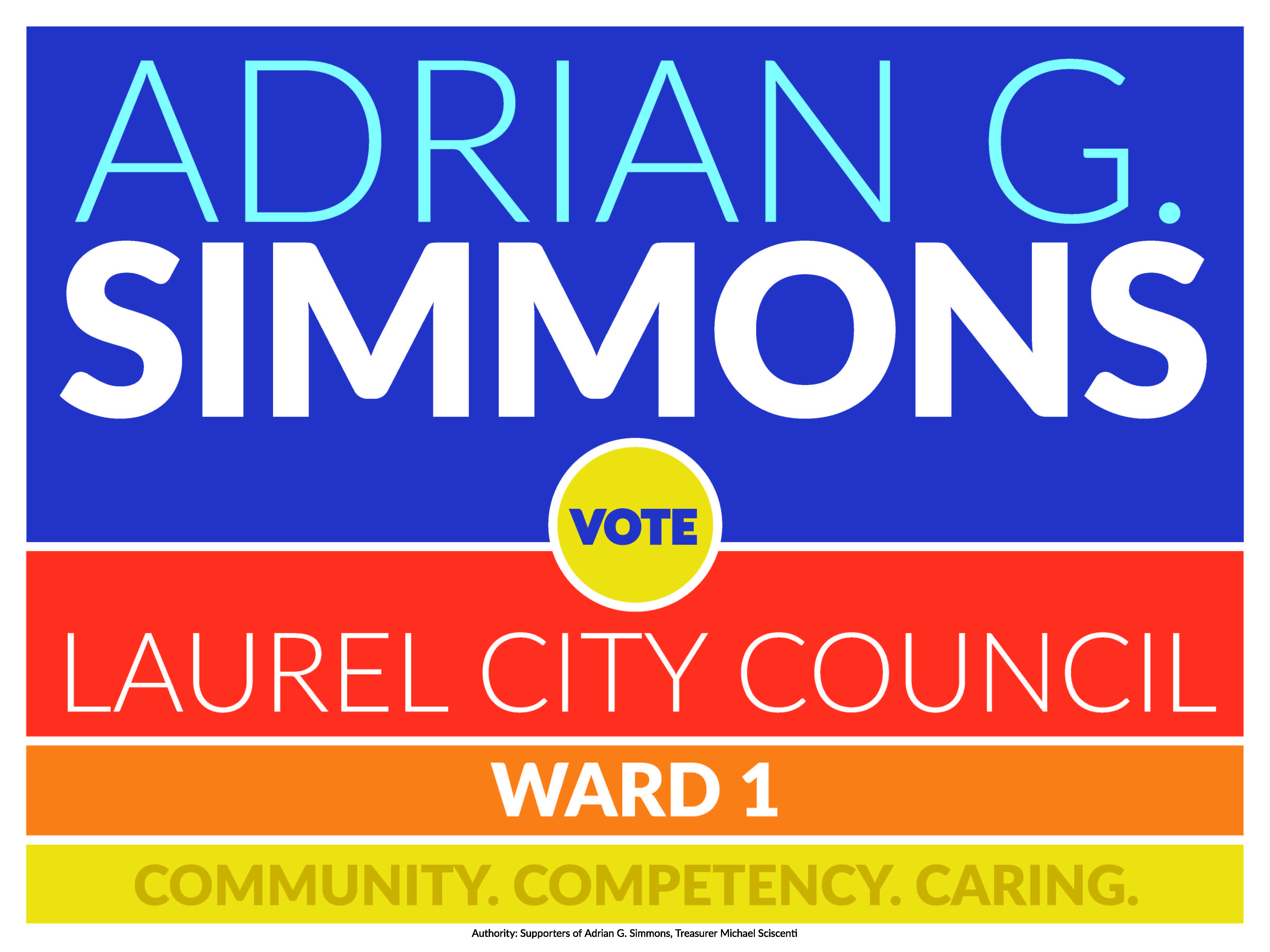 Vote Adrian G. Simmons - Laurel City Council - MD